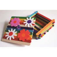 Confezione 50 Stecche Legno Colore Neutro 11x5x1 - Scatola da 12 Confezioni di Cwr Srl