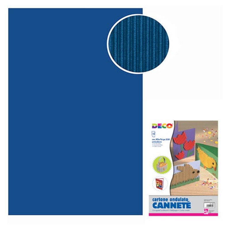 Cannete' - Busta 10 Fogli Cm. 50x70 - Blu di Cwr Srl