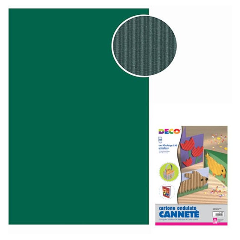 Cannete' - Busta 10 Fogli Cm. 50x70 - Verde Scuro di Cwr Srl