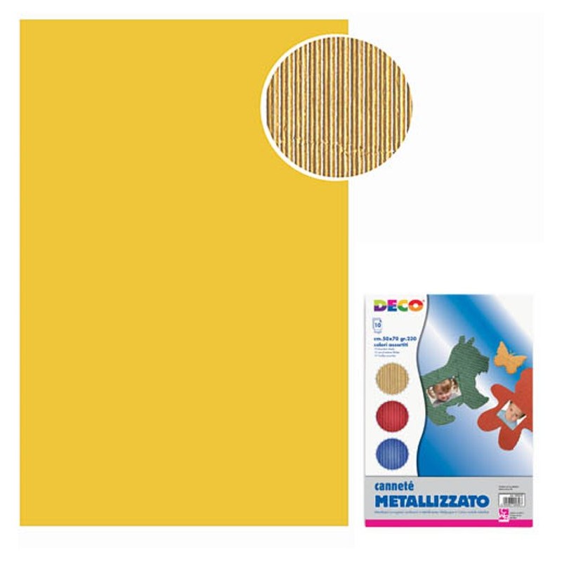 Cannete' Metal - Busta 10 Fogli Cm.50x70 - Oro di Cwr Srl