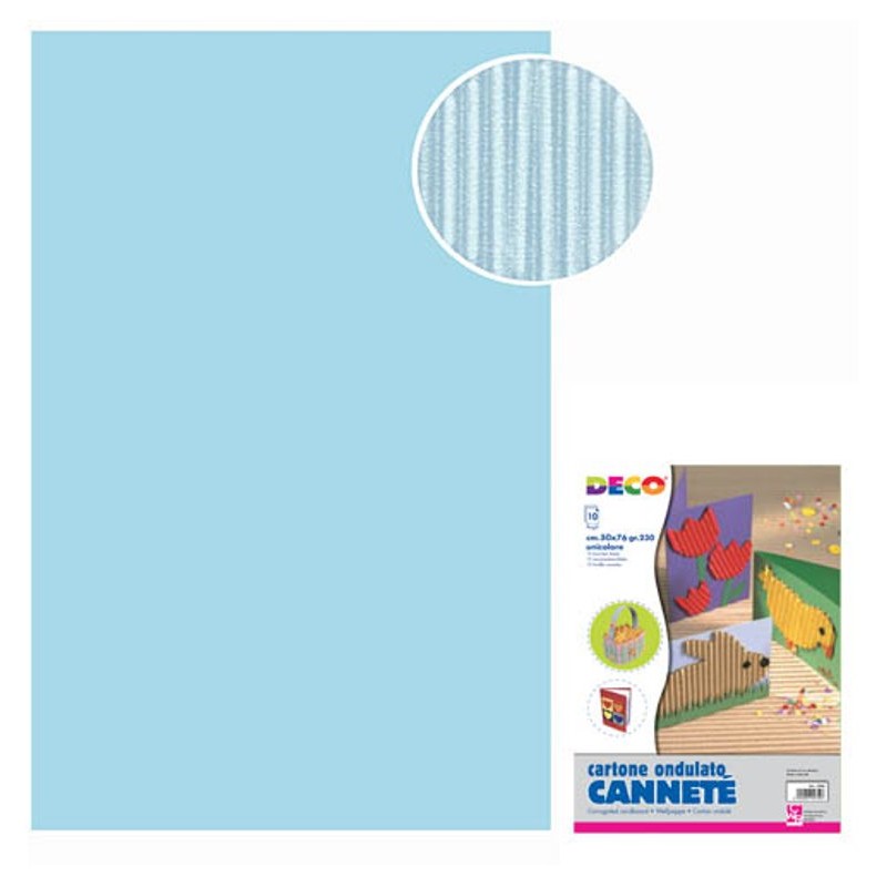 Cannete' - Busta 10 Fogli Cm. 50x70 - Azzurro di Cwr Srl