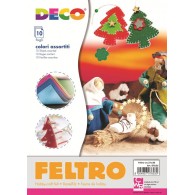 Confezione 10 Fogli Feltro Colori Assortiti Misura 21x30 di Cwr Srl