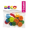 Cf 30 Bottoni Legno Colorati Colori Neon di Cwr Srl
