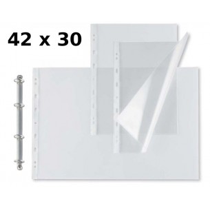 Confezione 10 Buste Atla T 150 Foratura Universale in Polipropilene Liscio Misura 42x30cm di Seirota