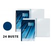 Portalistini 24 Buste Misura 22x30 Cm Colore Blu con Copertina Personalizzata Liscia di Seirota