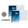 Portalistini 24 Buste Misura 22x30 Cm Colore Grigio con Copertina Personalizzata Liscia di Seirota