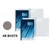 Portalistini 48 Buste Misura 22x30 Cm Colore Grigio con Copertina Personalizzata Liscia di Seirota