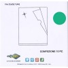 Confezione 10 Cartelline a L Capri Trasparenti Lisce Colore Verde Formato A4 (21 X 29,7 Cm) di Seirota