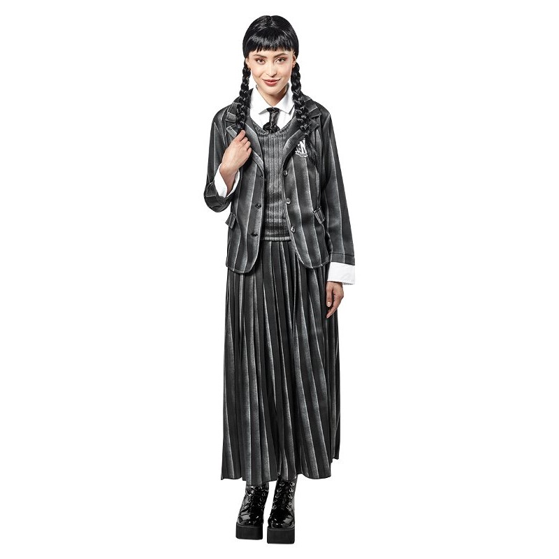 Costume Wednesday (Mercoledi') Divisa Scolastica Adulto (Taglia L) di Rubie'S Costume Company
