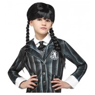 Parrucca per bambini Wednesday Addams Nevermore | Accessori per Halloween