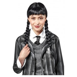 Parruca Wednesday (Mercoledi') Adulto di Rubie'S Costume Company