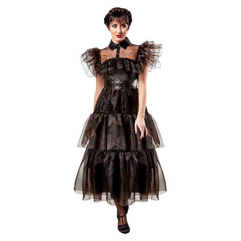 Costume Wednesday (Mercoledi') Rave'N Deluxe Adulto (Taglia L) di Rubie'S Costume Company