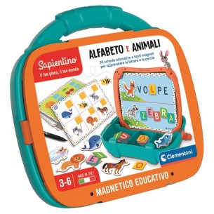 Valigetta Magnetica Alfabeto e Animali di Clem-06 Edu Magnetici E Travel
