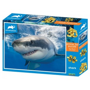 Puzzle 3d Discovery Great White Shark 500pc di Prime-3d
