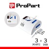 Multipresa 3pos Tavolo Bipasso + Bip/Schuko + Usb Sp16a +Int di Life