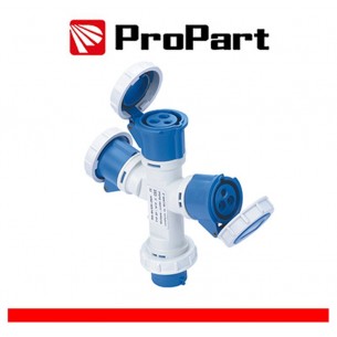 Adattatore Triplo Spina Ind.16a 2p+T 220-250v Cee Ip67 di Life