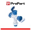 Adattatore Triplo Spina Ind.16a 2p+T 220-250v Cee Ip67 di Life