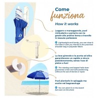 Ombrellone Athena 200cm di Athena Mare