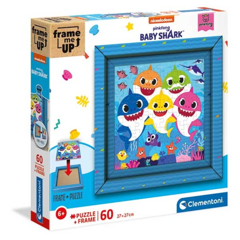 Puzzle 60 Pz Frame Baby Shark di Clem-40 Puzzle 60 Pz