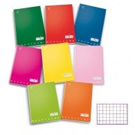 Pigna Monocromo 02217790Q, Quaderno formato A4, Rigatura 0Q, quadretti 5 mm con margine per 2° e 3° elementare, Carta 80g/mq, Pacco da 10 Pezzi