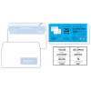 Conf. 25 Buste Bianche 11x23cm 90g/M2 con Strip con Finestra di Pigna