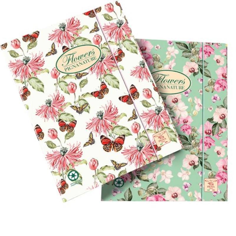 Cartella 3 Lembi A4 Pigna Flowers Dorso 1,2