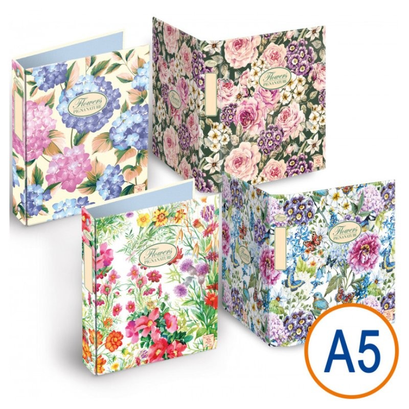 Cart. ad Anelli A5 Pigna Nature Flowers