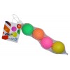 Palline Racchettoni Beach Fluo in Rete 4pz di Mandelli
