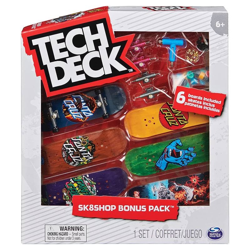 Tech Deck Bonus Pack da 6 Skate Assortito di Spinmaster Tech Deck