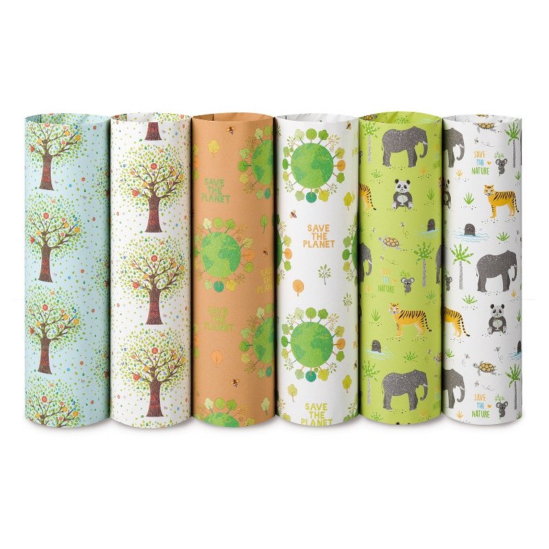 12 Rotoli Carta Regalo Clairefontaine Excellia 80g - Motivi Bambini E Pecore - Foto 8