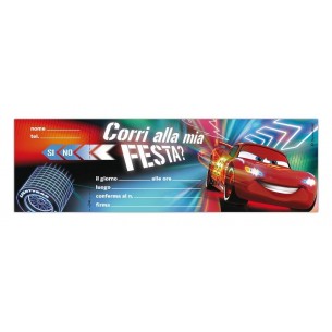 Blocchetto 10 Inviti Disney Cars Bambino - Confezione da 10 Pezzi di Saul-Sadoch
