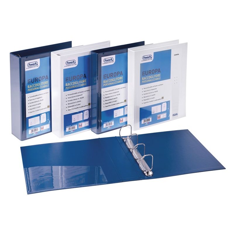 Raccoglitore Favorit Europa Personalizzabile (2tas)22x30 4 Tondi D.25 Blu di Hamelin Canson