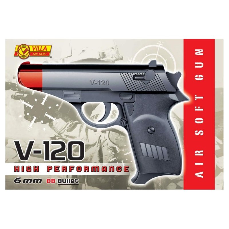 VILLA GIOCATTOLI PISTOLA Air Soft Cougar Calibro 6mm Giocattolo Per - Foto 8