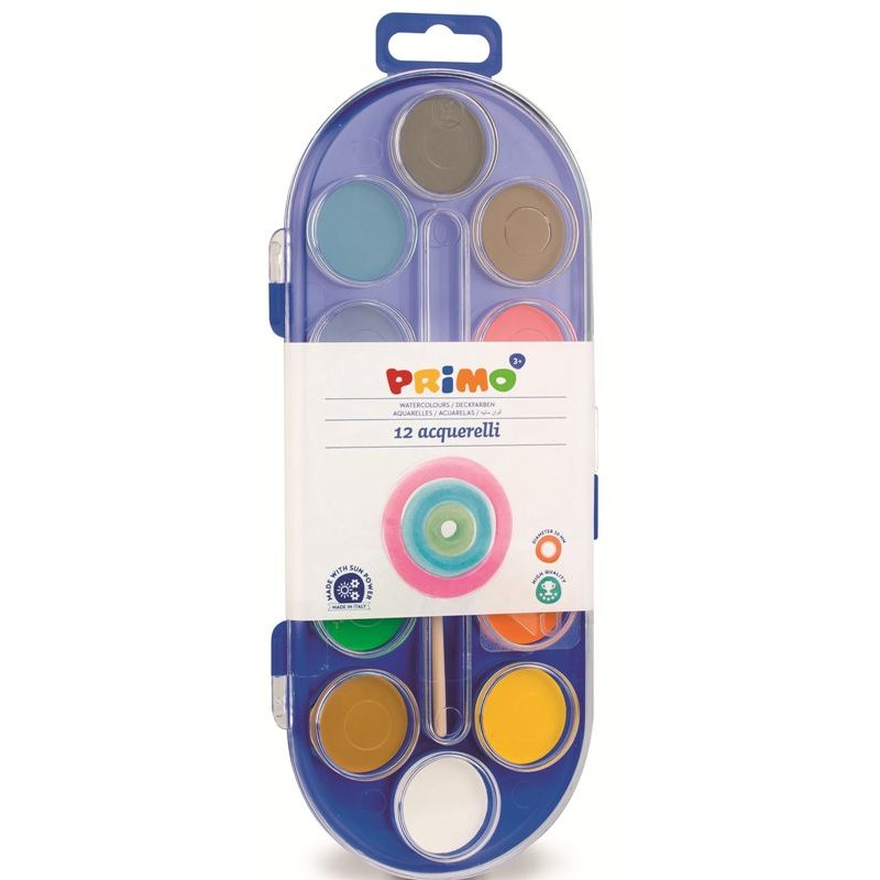 12 Pastiglie Acquerello in Scatola di Plastica di Morocolor