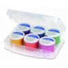 6 Vasetti 100g Tempera a Dita Perlata in Valigetta Polipropilene Multiuso di Morocolor