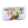 10 Tubetti Alluminio 18ml di Colore Acrilico Fine in Scatola Polipropilene di Morocolor