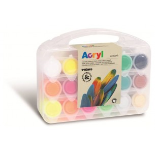 Valigetta Hobby Professional da 18 Colori Acrilici + 2 Cartoncini Telati di Morocolor