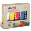 5 Tubi Colore Acrilico Fine 75ml, Colori Primari, in Scatola Cartone di Morocolor