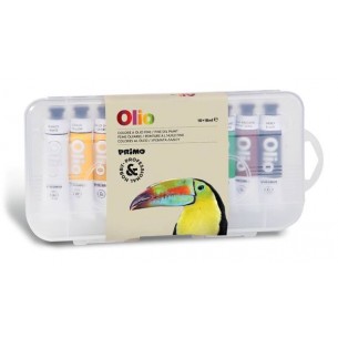 10 Tubetti Alluminio 18ml di Colore a Olio Fine in Scatola Polipropilene di Morocolor
