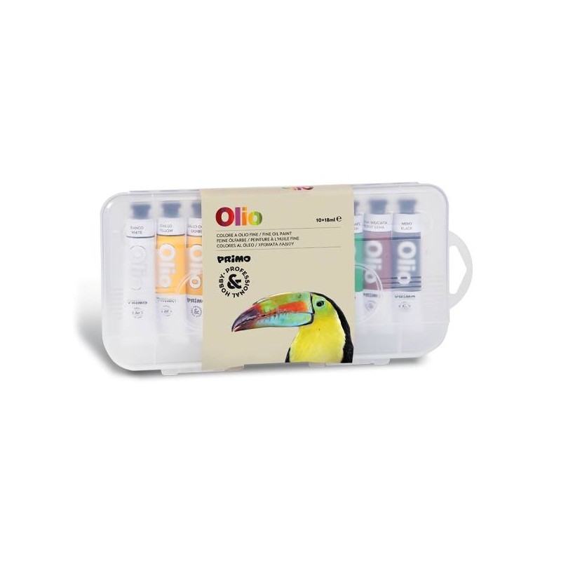 10 Tubetti Alluminio 18ml di Colore a Olio Fine in Scatola Polipropilene di Morocolor