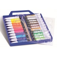 22 Colori a Tempera Tubetti Alluminio da 12ml in Valigetta di Plastica con Coperchio Tavolozza di Morocolor