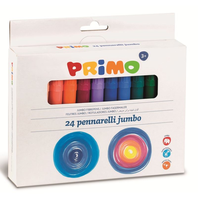 Blister 24 Pennarelli Jumbo - Diametro Punta 7,6mm di Morocolor
