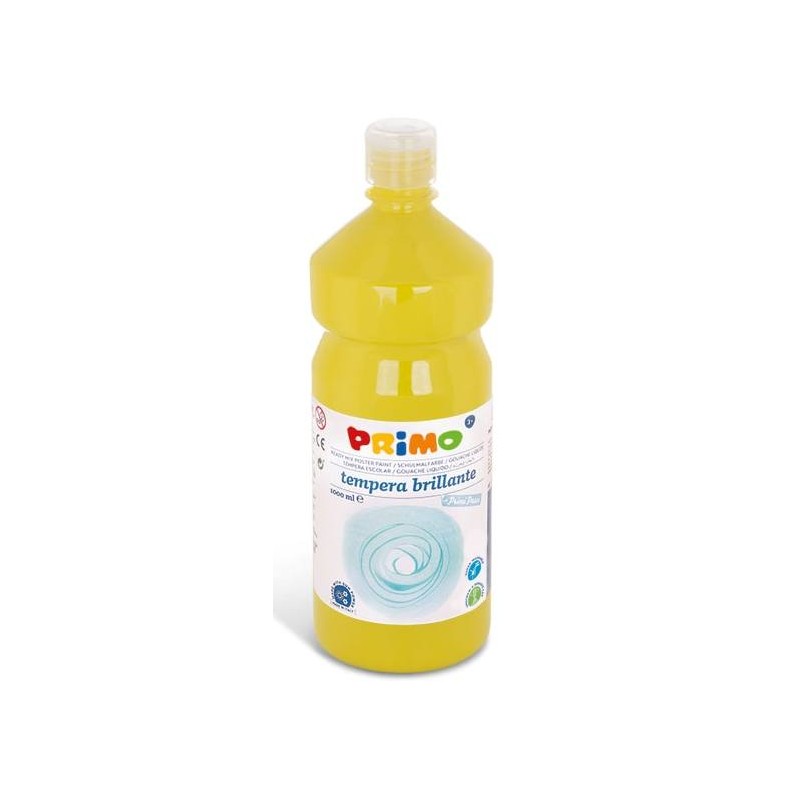 Tempera Brillante Primi Passi in Bottiglia 1000ml Giallo Primario 201 di Morocolor