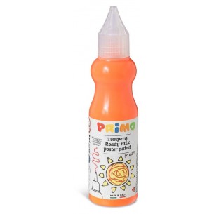 Tempera Brillante Pronta All'Uso in Bottiglia da 50ml con Beccuccio Erogatore, Colore Arancio Fluo 250f di Morocolor