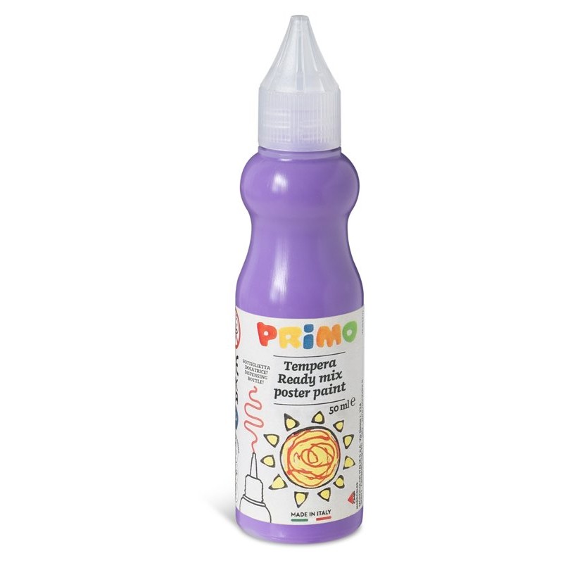 Tempera Brillante Pronta All'Uso in Bottiglia da 50ml con Beccuccio Erogatore, Colore 450 Lilla di Morocolor
