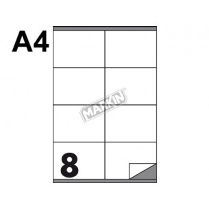 Etichette Adesive Markin 105x72 Mm, 8 Etichette / Foglio, 100 Fogli - X210c502 di Kohinoor