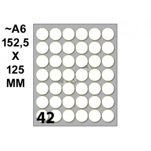 Conf. 10 Buste da 10 Fogli A6 152,5x125 Mm Etichette Markin Permanenti Diam. 18mm di Kohinoor