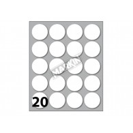 Conf. 10 Buste da 10 Fogli A6 152,5x125 Mm Etichette Markin Permanenti Diam. 27mm di Kohinoor