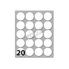 Conf. 10 Buste da 10 Fogli A6 152,5x125 Mm Etichette Markin Permanenti Diam. 27mm di Kohinoor