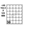 Conf. 10 Buste da 10 Fogli A6 152,5x125 Mm Etichette Markin Permanenti Diam. 22mm di Kohinoor